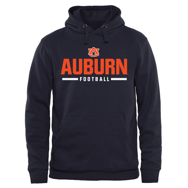 Men NCAA Auburn Tigers Custom Sport Pullover Hoodie Navy->customized ncaa jersey->Custom Jersey